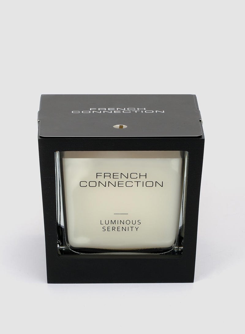 French Connection Black Wooden surround Luminous Serenity Candle 200G - Image 5