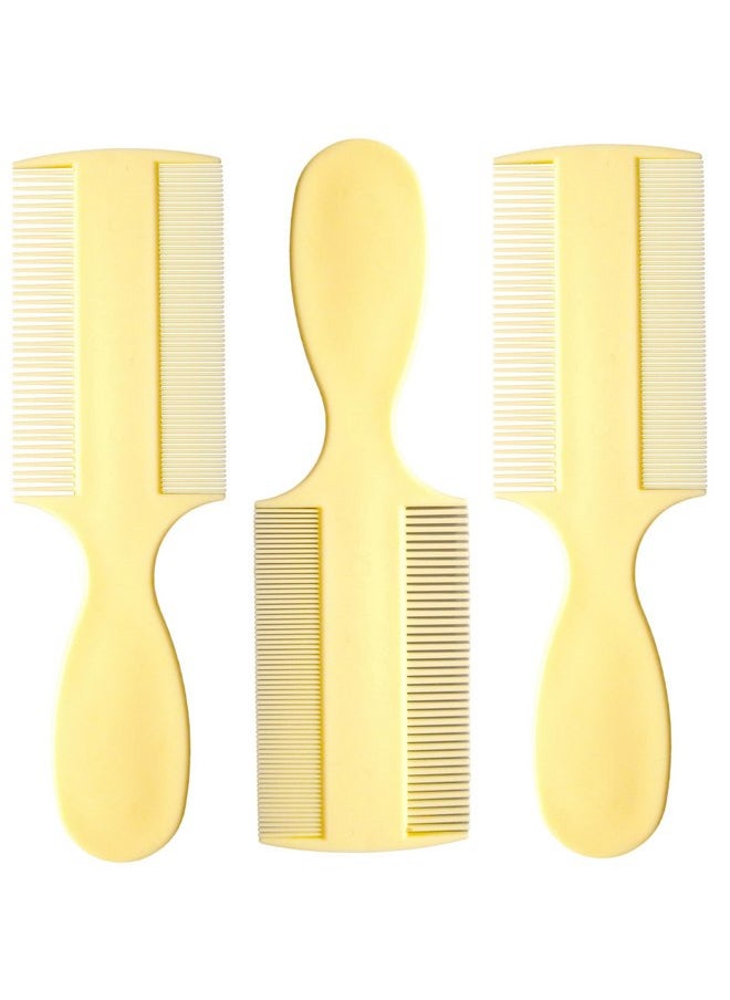 Vakly Fine Tooth Comb [Pack of 3] Double Sided Fine Teeth Baby Comb and Extra Fine Rounded Teeth for Newborn Babies and Infants with Cradle Cap and Adults with Dandruff and Lice  - Image 1