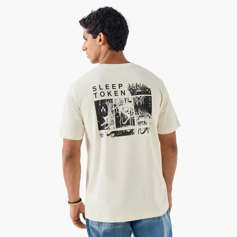 Splash FAV Sleep Token Print Crew Neck T-shirt