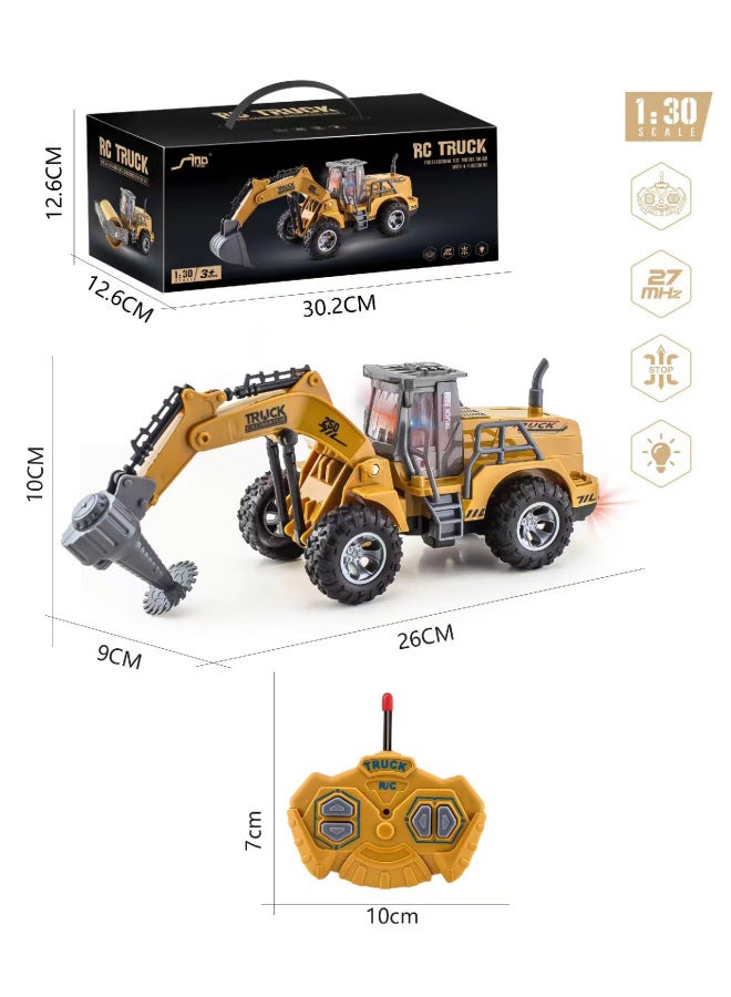 Children's Remote Control Car Toy - High-speed Off-road Vehicle Light Sound Effects For Outdoor Play-Color:Four-way JH74-2D Remote Control Cutting Engineering Vehicle-Proportion:Package 2: (including Electricity) 3 Rechargeable Batteries 1 Charging Stand 2 Remote Control Batteries - Image 1