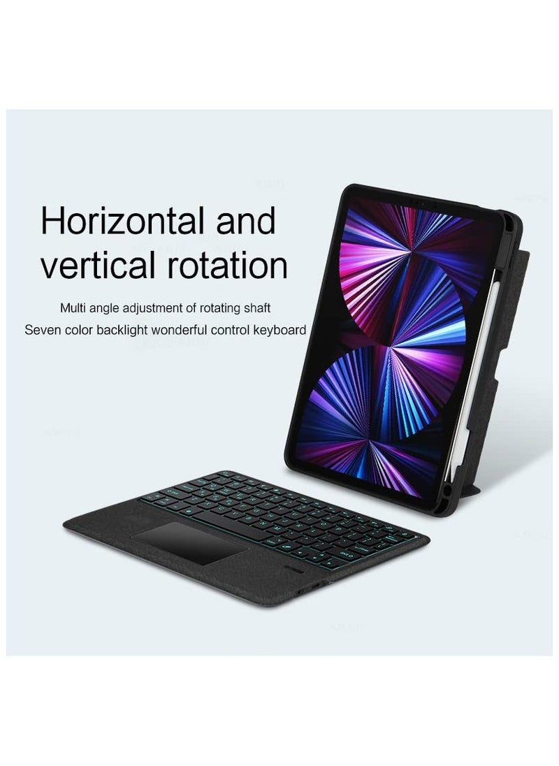 Aookay Keyboard Case for iPad Air 13 Inch M3/M2 (7th/6th Gen, 2025/2024)/ iPad Pro 12.9" with Touch Keyboard, Case for iPad Pro 12.9 6th 2022, 5th 2021, 4th 2020 Case with Pencil Holder, Keyboard with Bluetooth Backlight [No Pen]  - Image 3