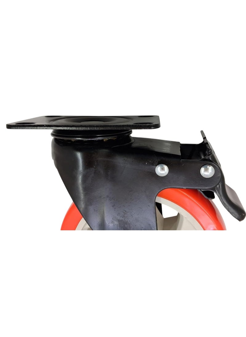 THOISEWELT THOISEWELT Industrial Heavy Duty Caster Wheel For Furniture 2 Brack 2 360Degree Swivel Plate Full Set 50mm  - Image 2