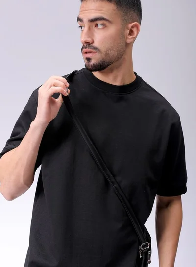 شركة المرآب الهندية Men Oversized Solid Crew Neck Overhead Sweatshirt