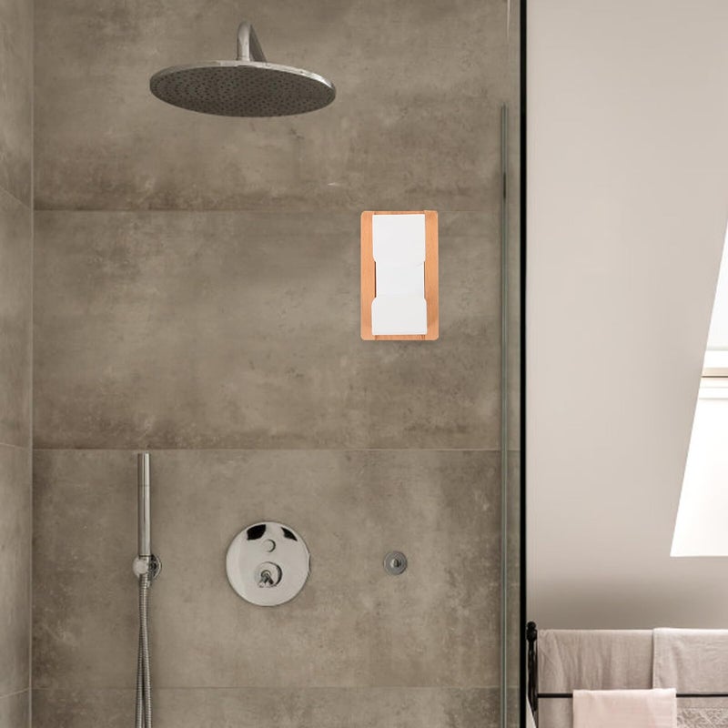 White Beech Wood Wall Mounted Bathroom Hook No Drilling Required for Towels and Basin - Image 4