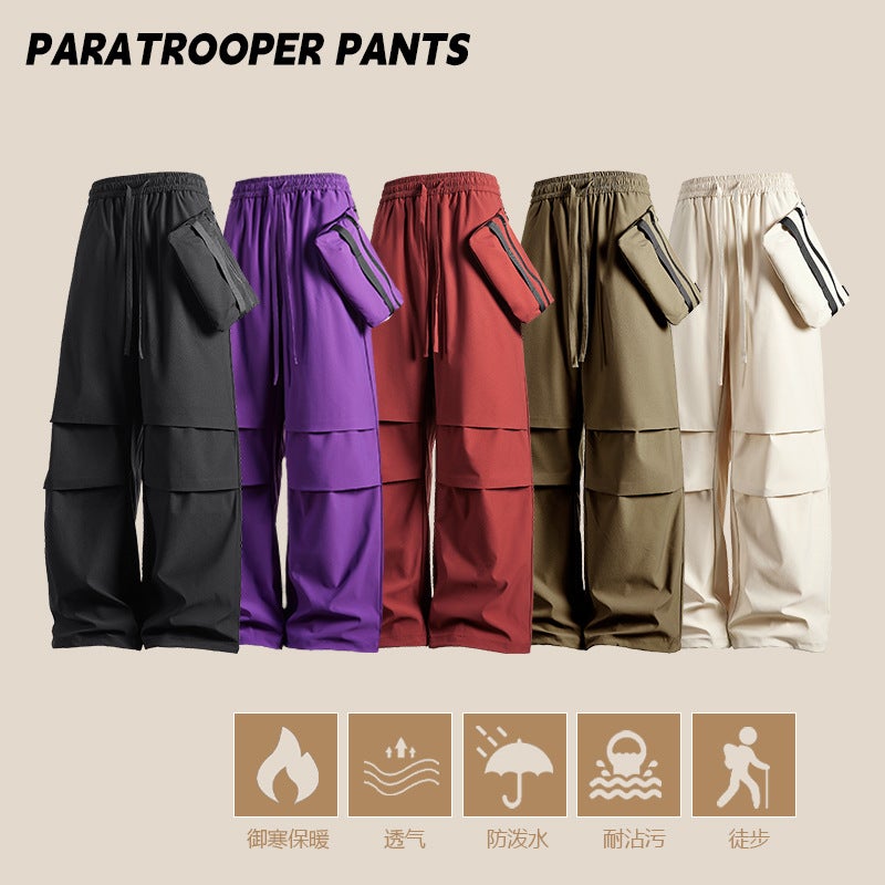 Couples Fashion Parachute Pants Charge Pants Men And Women Autumn New Outdoor Windproof Waterproof Loose Casual Straight Pants - Image 2