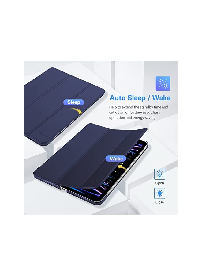 ProCase iPad Pro 11 Inch Case 2022/2021/2020/2018, Slim Stand Hard Back Shell Smart Cover for iPad Pro 11 Inch 4th Generation 2022/3rd Gen 2021/2nd Gen 2020/1st Gen 2018 -Navy