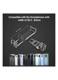 SYOSI Universal Cell Phone Mount for Tripods, Phone Cage Adapter Tripod and Monopod Phone Mount Adapter Phone Tripod Mount Adapter for iPhone 14 13 12 11, Fits for Tripod Monopod Phone Cage Camera cage-3559  - Image 2