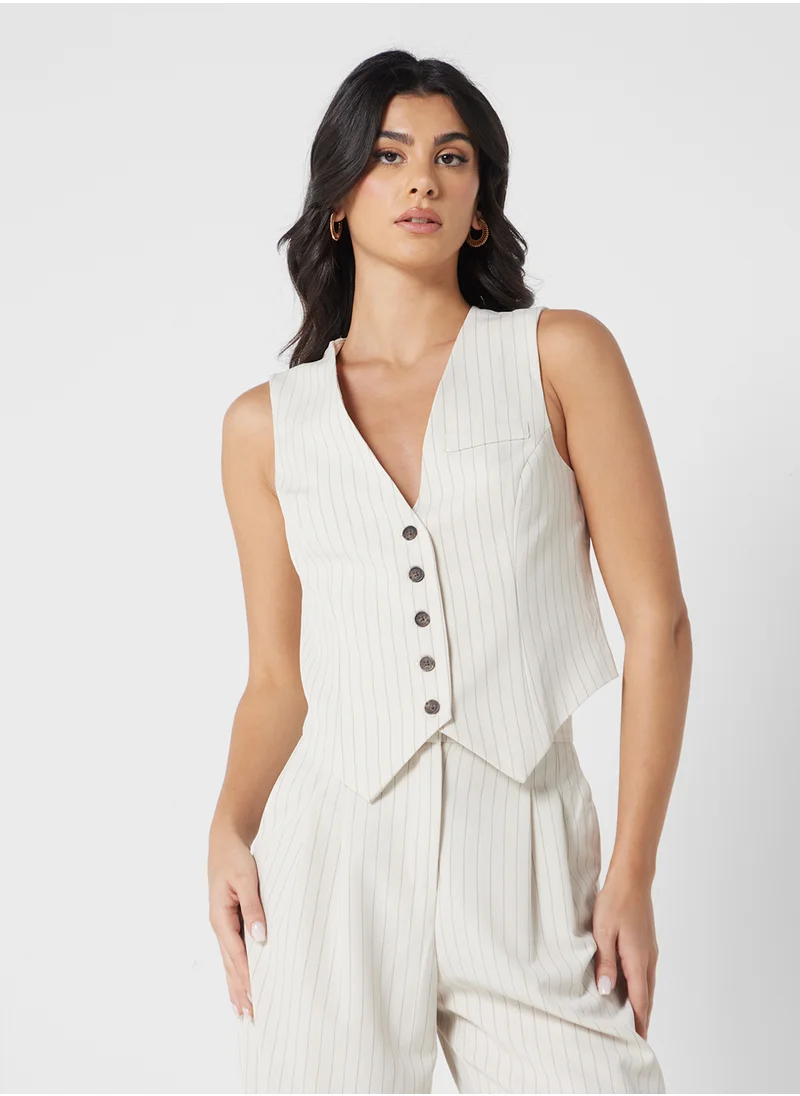 VERO MODA Vmtroian Pintripe Tailored Vest