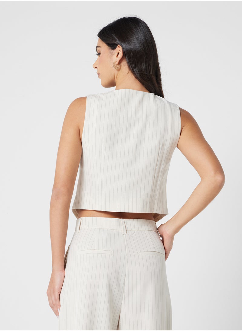 VERO MODA - Vmtroian Pintripe Tailored Vest - Image 1