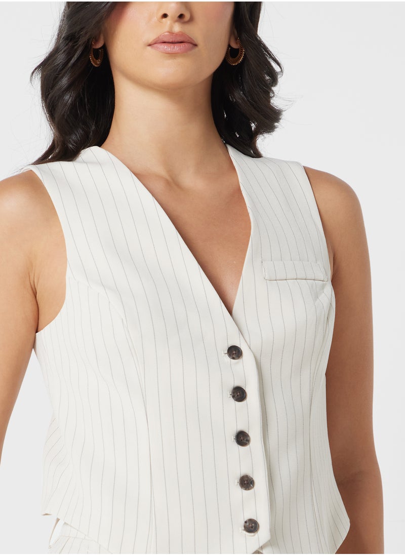 VERO MODA - Vmtroian Pintripe Tailored Vest - Image 1