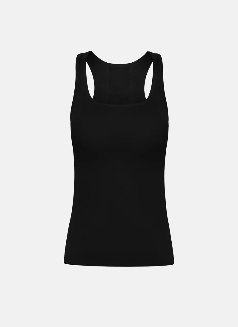 Lichi  Top with wide straps and lace insert at the back for Women | Best Price UAE