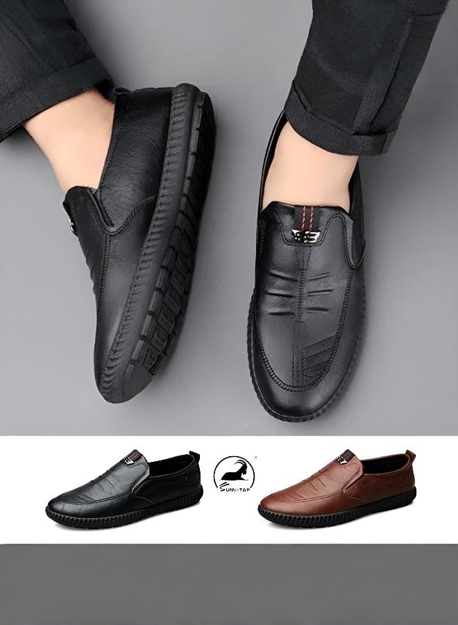 حذاء رجالي جديد للربيع والخريف، مريح وعصري، للأعمار الوسطى والكبار، للعمل والاستجمام، بنعل مرن وجزء علوي ناعم - Image 5