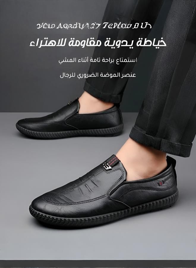 حذاء رجالي جديد للربيع والخريف، مريح وعصري، للأعمار الوسطى والكبار، للعمل والاستجمام، بنعل مرن وجزء علوي ناعم - Image 1