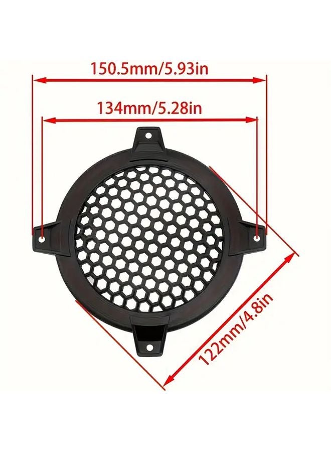 1pc Black Round Mesh Speaker Grill With Screws For Enhanced Sound Quality - Image 2