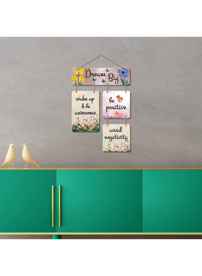 Artvibes Dream Big Decorative Wall Art MDF Wooden Hanger for Living Room | Bedroom | Home Decor | Office | Gift | Wall Hanging for Home Decoration | Modern Art (WH_6518N) - Image 4