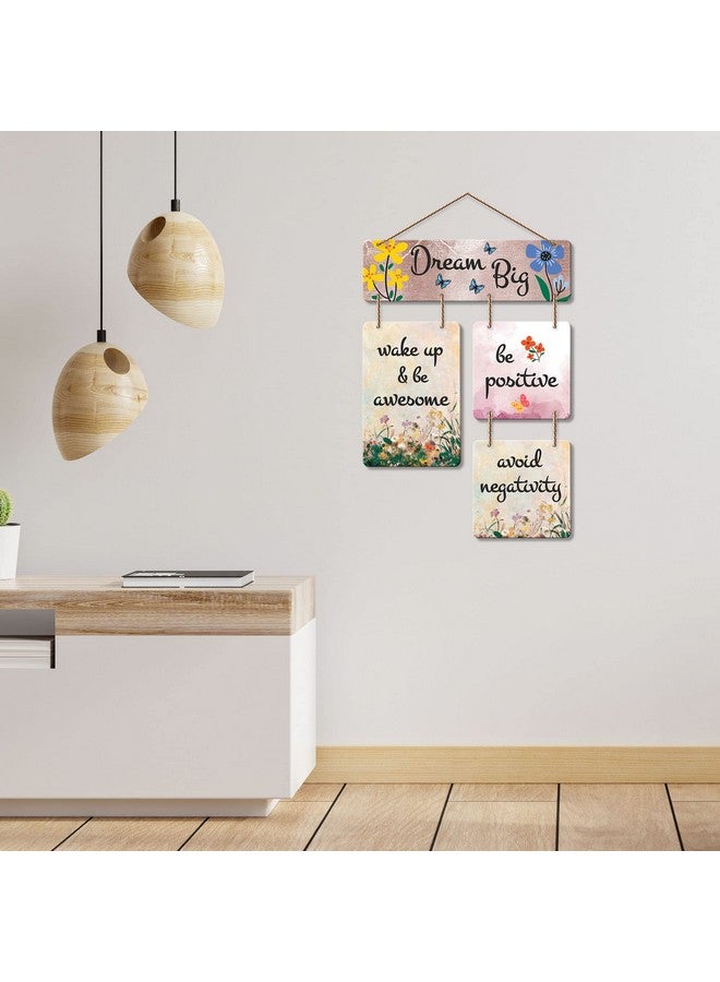 Artvibes Dream Big Decorative Wall Art MDF Wooden Hanger for Living Room | Bedroom | Home Decor | Office | Gift | Wall Hanging for Home Decoration | Modern Art (WH_6518N) - Image 3