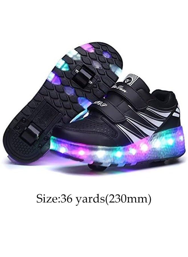 DUNISO Kids Roller Skates  with 4 Wheels,New Upgrade Skates with LED Light,Rechargeable Sport Sneaker for Boys Girls Beginner,More Balanced - Image 5