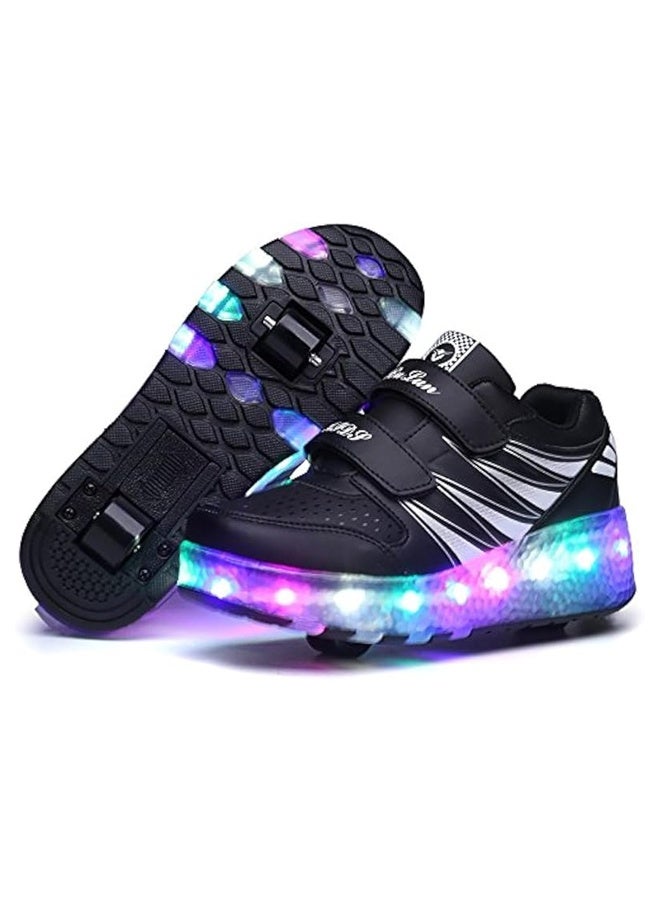 DUNISO Kids Roller Skates  with 4 Wheels,New Upgrade Skates with LED Light,Rechargeable Sport Sneaker for Boys Girls Beginner,More Balanced - Image 1