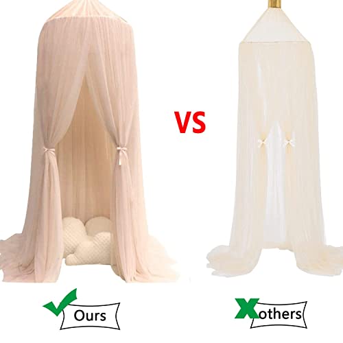 ESUPPORT Princess Bed Canopy Dome Lace Mosquito Net Play Tent Hanging Home Decoration Netting Curtains Reading Nook for Indoor Outdoor - Image 4