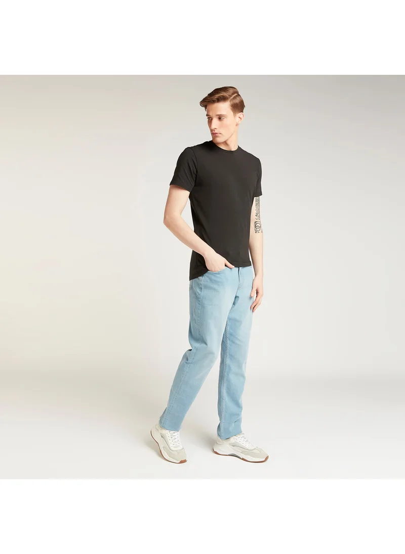 Lee Cooper Lee Cooper Slim Fit T-shirt with Crew Neck and Short Sleeves
