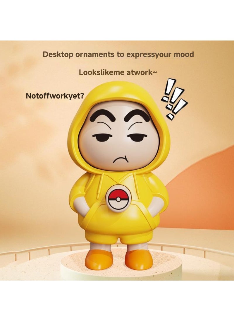 Generic - Crayon Shinchan x Pikachu 3-in-1 Transforming Keychain Toy - Press Poké Ball to Switch Faces, Gift for Kids/Anime Fans - Image 1