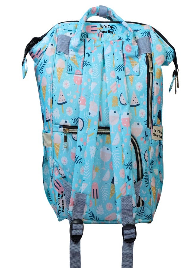 Tip 'n' Top Baby Kids Diaper Bag Backpack for diapers Travelling Diaper Bag for Moms Gift for New born baby (Ice Cream Printed) Insulated Bottle Pockets - Image 3