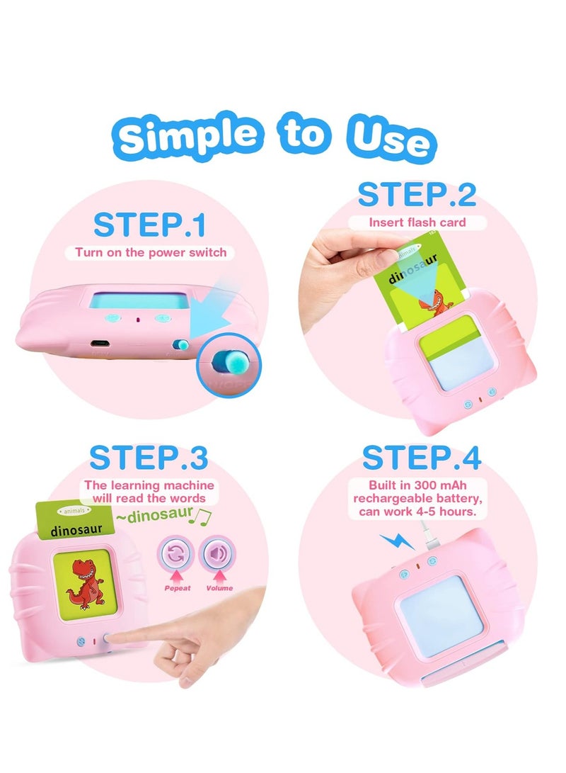 112 Cards Flash for Toddlers 2-4 Years,Toddlers -Learning Animals Colors Shapes Audible Learning Sight Words Kindergarten Gift 1-4 Year Old Kids - Image 4