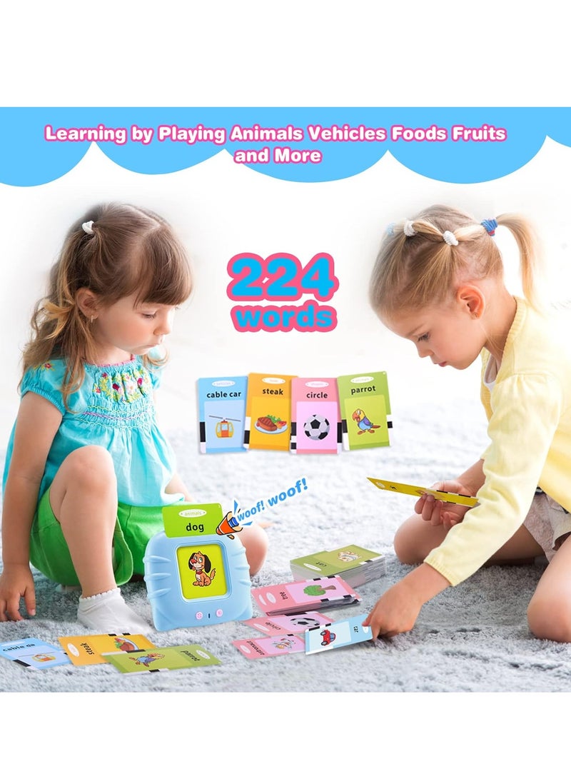 112 Cards Flash for Toddlers 2-4 Years,Toddlers -Learning Animals Colors Shapes Audible Learning Sight Words Kindergarten Gift 1-4 Year Old Kids - Image 2