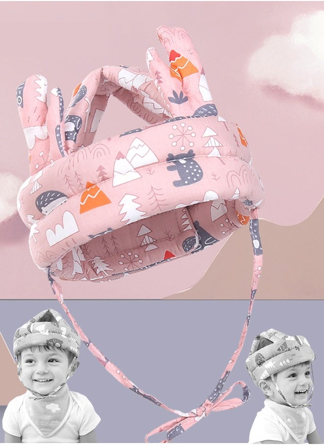 ZCM-HAPPY Baby Head Protection Pillow, Anti Fall Head Cushion for Toddlers Learning to Walk, Baby Head Protection Cap, Breathable Adjustable Infant Helmet for Crawling, Walking and Anti Collision Support  - Image 1
