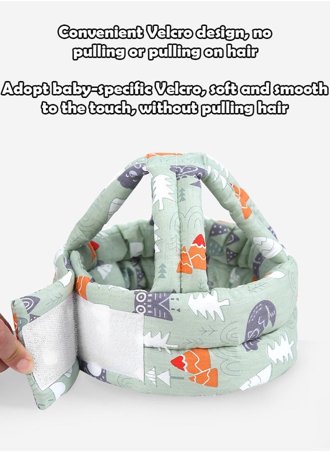 ZCM-HAPPY Baby Head Protection Pillow, Anti Fall Head Cushion for Toddlers Learning to Walk, Baby Head Protection Cap, Breathable Adjustable Infant Helmet for Crawling, Walking and Anti Collision Support  - Image 4