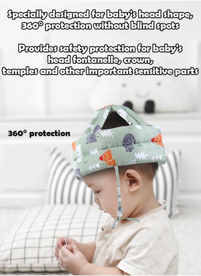 ZCM-HAPPY Baby Head Protection Pillow, Anti Fall Head Cushion for Toddlers Learning to Walk, Baby Head Protection Cap, Breathable Adjustable Infant Helmet for Crawling, Walking and Anti Collision Support  - Image 5