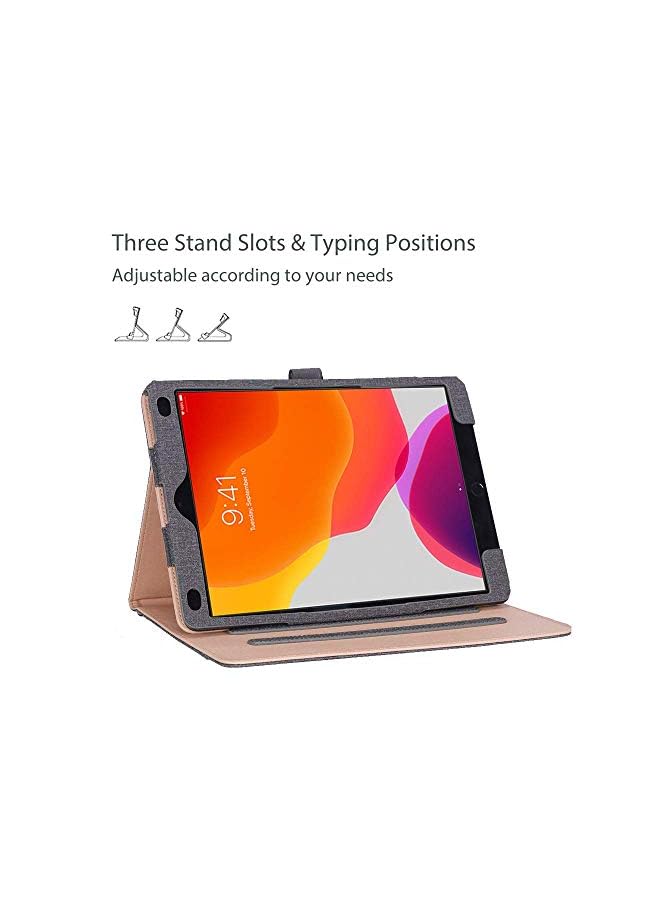 Procases Ipad 10.2 Inch Case 2021 9Th / 2020 8Th / 2019 7Th Generation Ipad Case, Leather Vintage Stand Folio Cover Protective Case For 10.2" Ipad 9Th Gen / 8Th Gen / 7Th Gen -Grey - Image 4