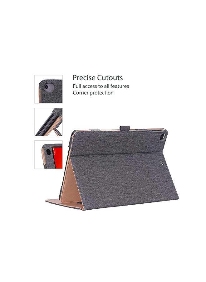 Procases Ipad 10.2 Inch Case 2021 9Th / 2020 8Th / 2019 7Th Generation Ipad Case, Leather Vintage Stand Folio Cover Protective Case For 10.2" Ipad 9Th Gen / 8Th Gen / 7Th Gen -Grey - Image 5