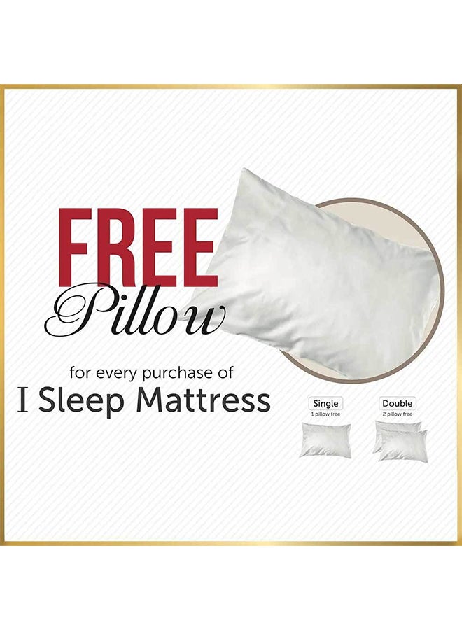 DANUBE HOME Isleep Bonnel Spring Mattress With 2 Pillow Free Medium Firm Feel Spine Balance For Pressure Relief L200xW160 cm Thickness 21 cm Cream/Black  - Image 5