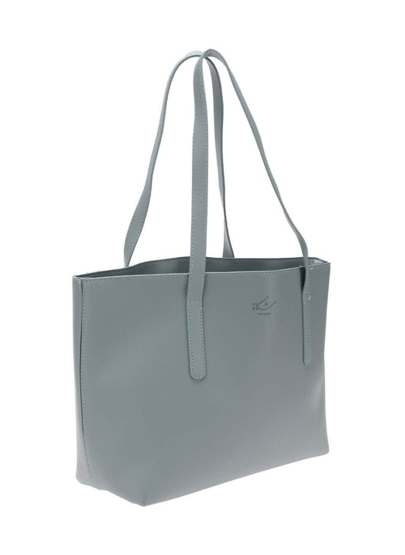 Mishkat Vegan Leather Tote Bag -Women - Gray