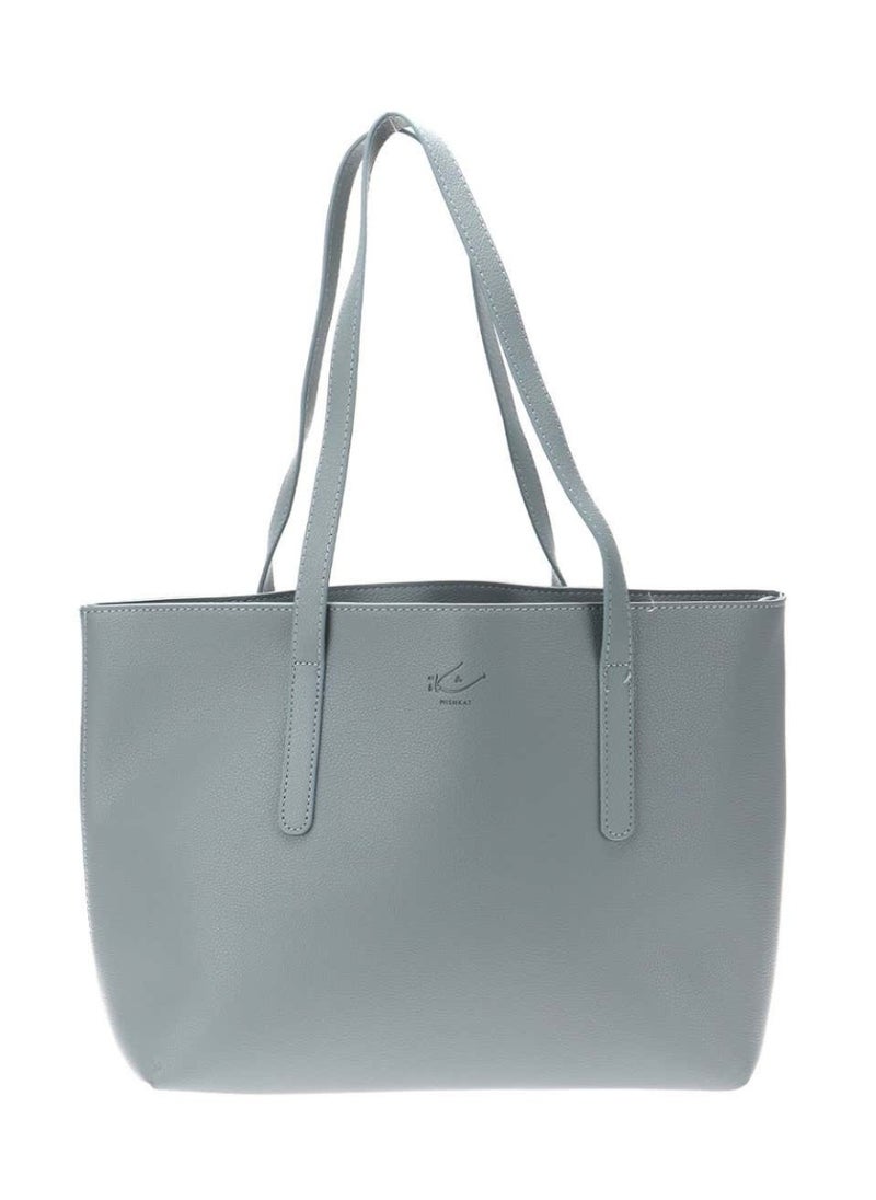 Mishkat Vegan Leather Tote Bag -Women - Gray