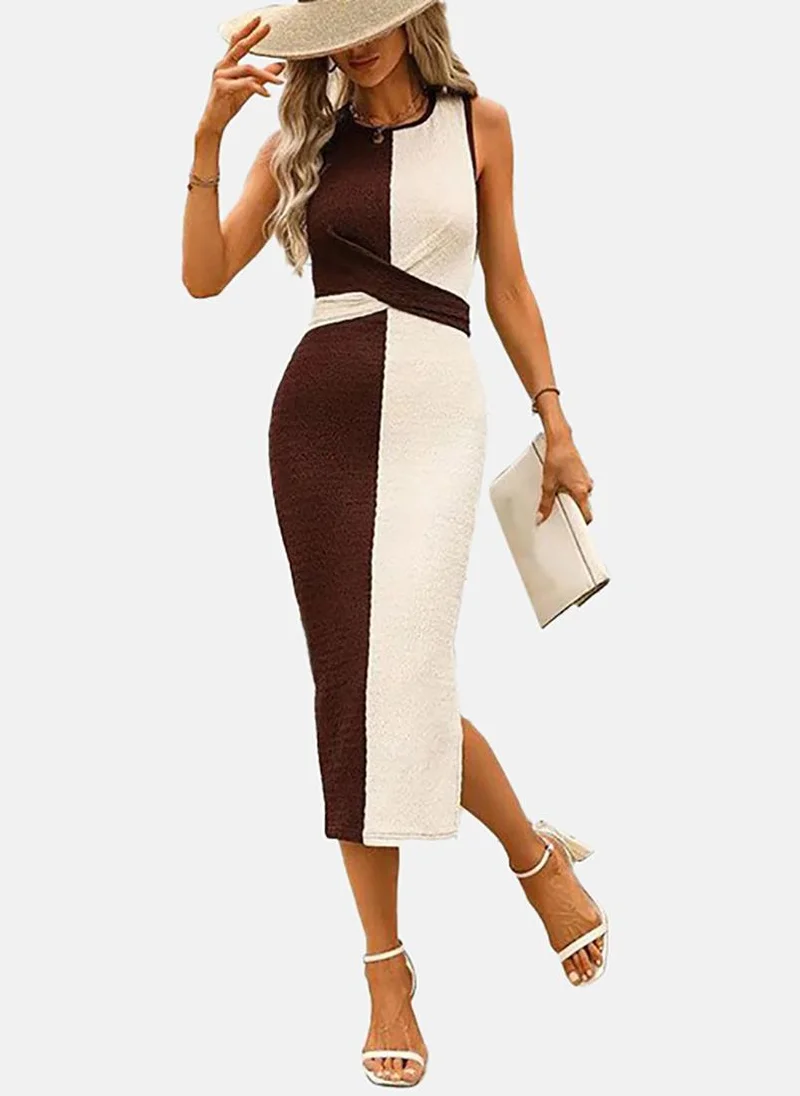 YUNIQEE Colorblock Midi Dress