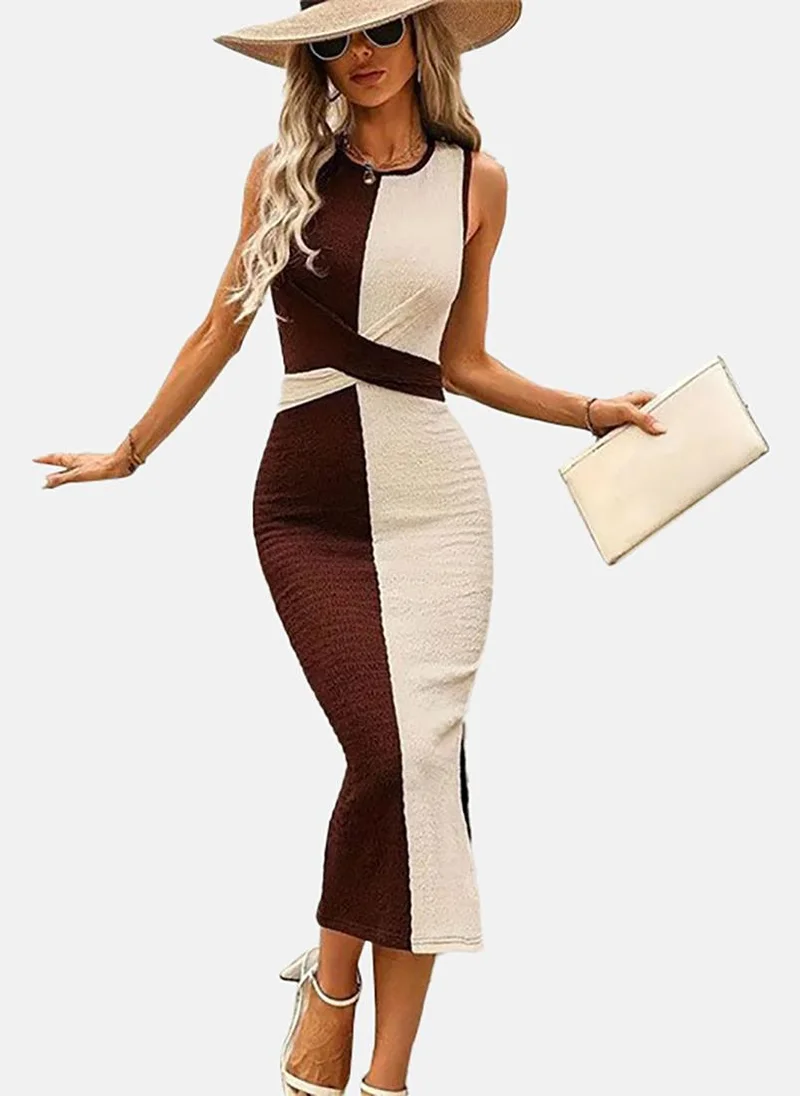 YUNIQEE Colorblock Midi Dress