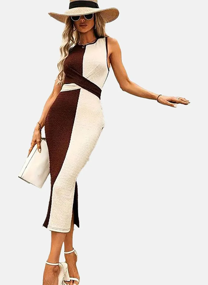 YUNIQEE Colorblock Midi Dress
