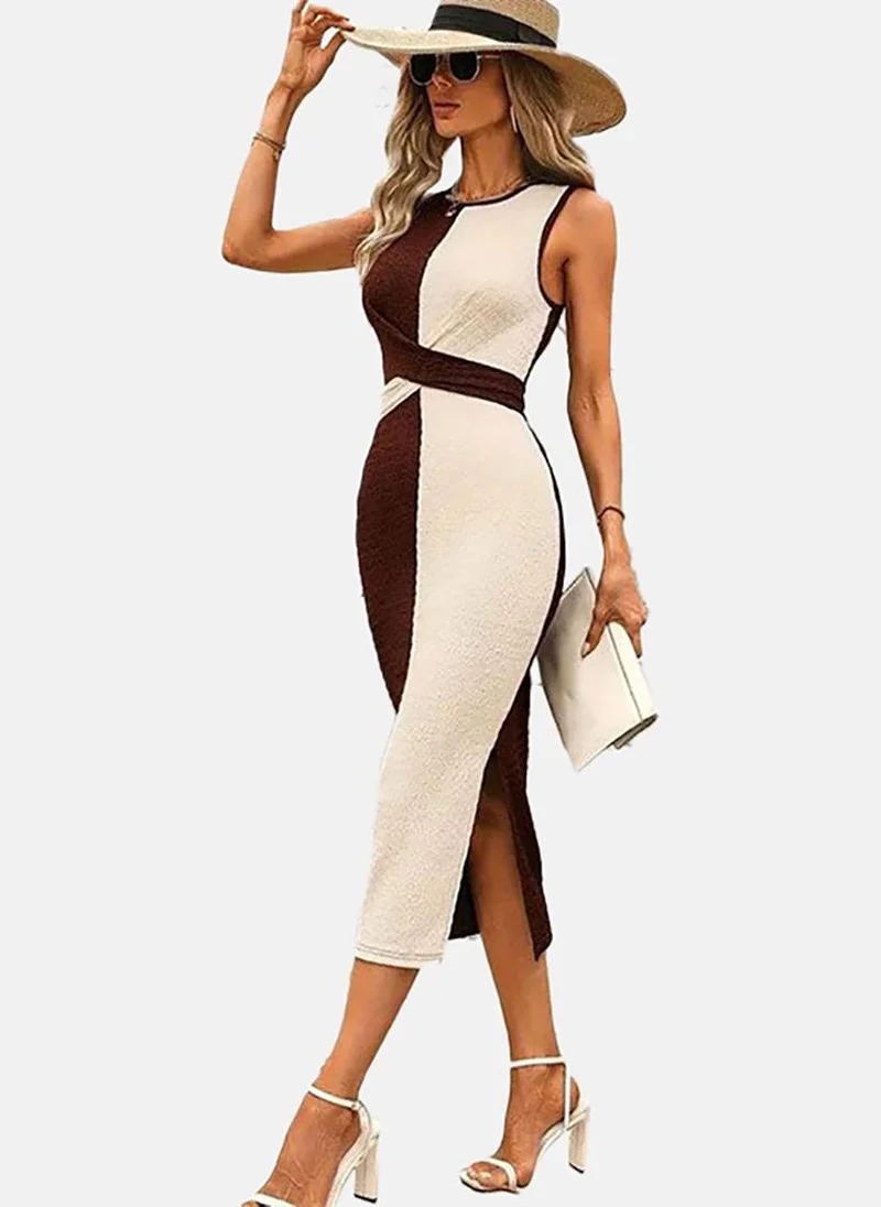 يونيكي Women Sleeveless Midi Bodycon Dress