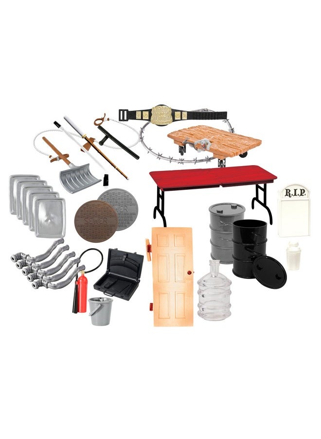 Figures Toy Company - 30 Piece Massive Wrestling Figure Accessory Pack For Wrestling Action Figures - Image 1