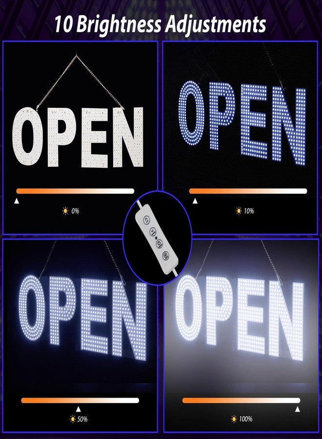 Thirdpolite Open Signs for Business, 30"x10" Dimmable Large LED Open Signs with Hanging Installation for Salon Gym Cafes Store Office Bar Hotel Pubs Cold white - Image 2