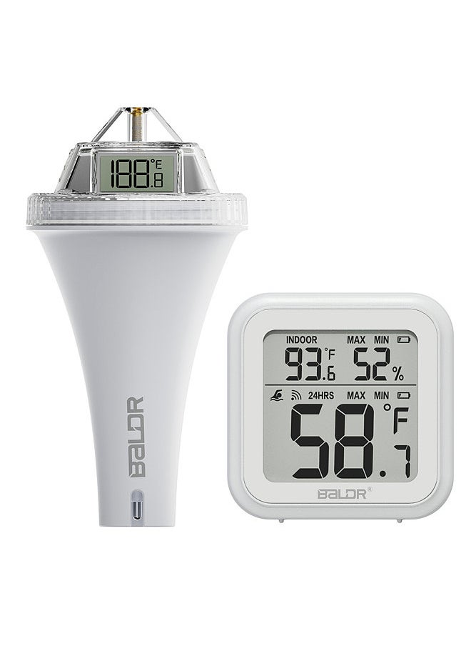 BALDR - Pool Thermometer Floating Easy Read Digital Swimming Pool Thermometer Wireless Water Temperature Gauge with Indoor Thermometers Floating Thermometer - Image 1
