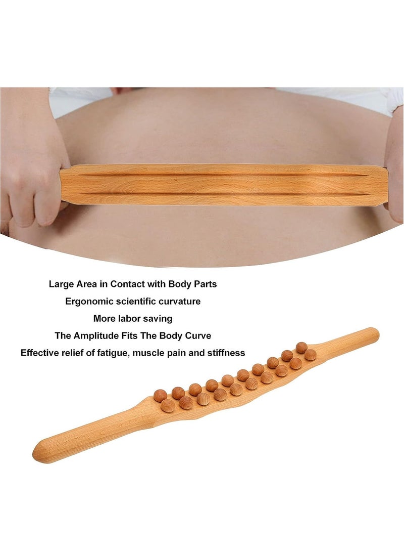 TOP CHOICE Wooden Gua Sha Massage Tools - Wood Roller Stick Massager, Muscle Release and Soft Tissue Massage Tool, Back, Belly, Shoulder Flexor Release Tool, Lymphatic Drainage Tool - Image 3