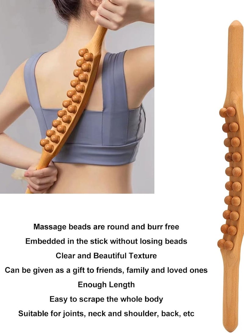 TOP CHOICE Wooden Gua Sha Massage Tools - Wood Roller Stick Massager, Muscle Release and Soft Tissue Massage Tool, Back, Belly, Shoulder Flexor Release Tool, Lymphatic Drainage Tool - Image 2
