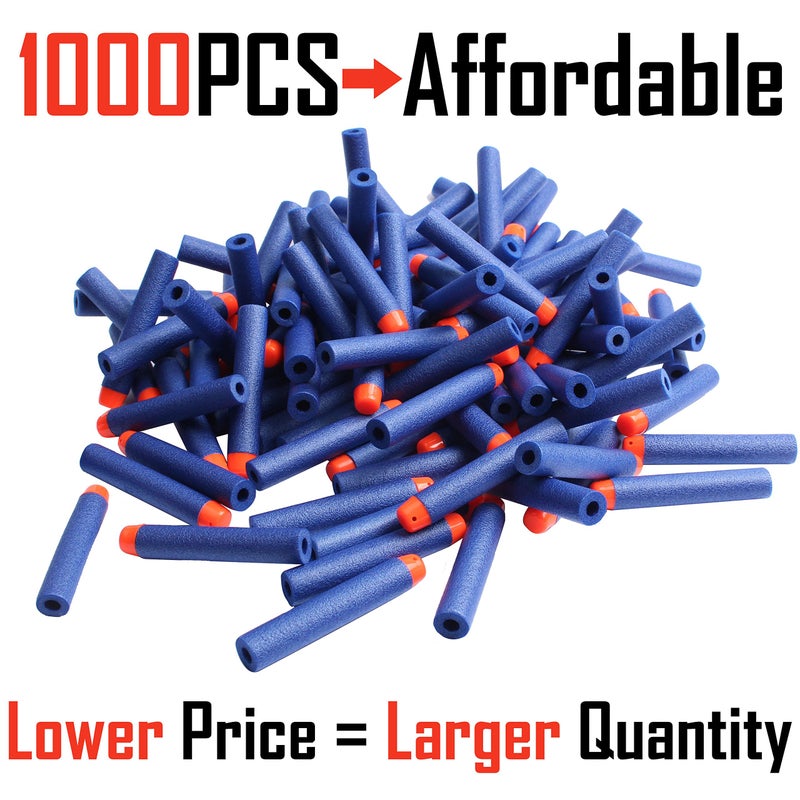 AMOSTING Nerf Bullets Refill Darts 1000PCS Bulk Bullets Pack for Nerf NStrike Elite 20 Series  Compatible with All Elite Blasters Blue - Image 3