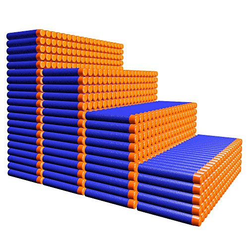 AMOSTING Nerf Bullets Refill Darts 1000PCS Bulk Bullets Pack for Nerf NStrike Elite 20 Series  Compatible with All Elite Blasters Blue - Image 1