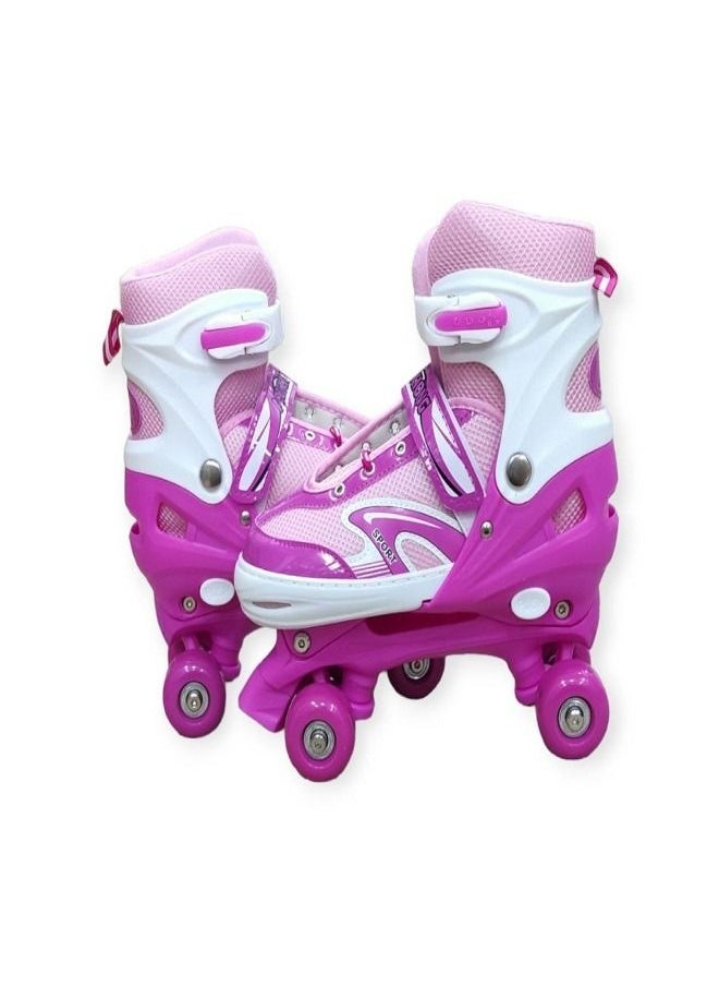 SPORT Skates  shoes 4 Wheel Outdoor Sports 3 Size Large (39-42) pink  - Image 3