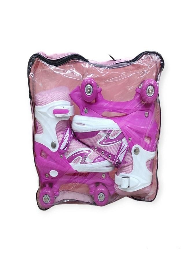 SPORT Skates  shoes 4 Wheel Outdoor Sports 3 Size Large (39-42) pink  - Image 5