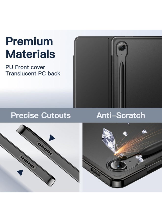 FITIT حافظة كتاب لجهاز سامسونج جالاكسي تاب S10 FE / S9 FE بحجم 10.9 بوصة، غطاء واقي مع حامل ثلاثي الطيات، يدعم شحن قلم S، استيقاظ/نوم تلقائي (أسود) - Image 3